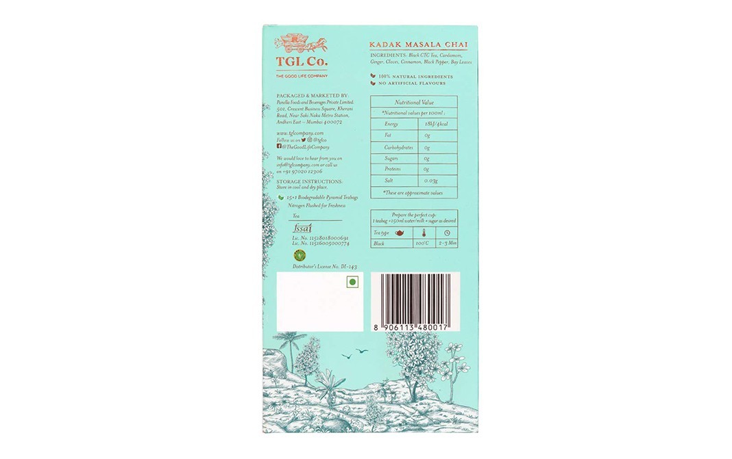 TGL Co. Kadak Masala Chai    Pack  16 pcs
